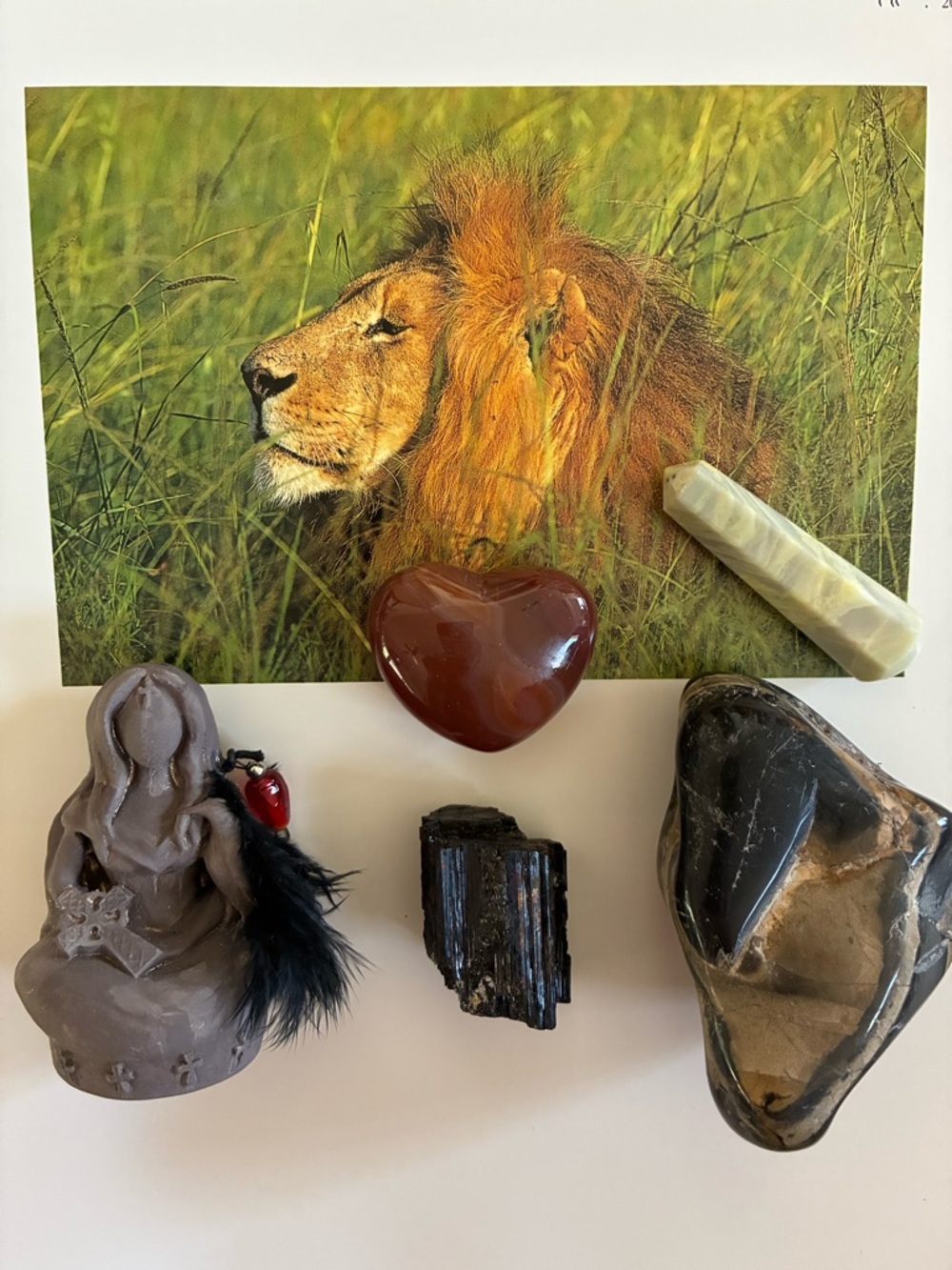 🔮 5 Piece Healing Crystal Gift Box - Crow Goddess and Large Black Onyx 🎁